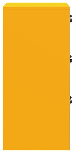 VidaXL Irattároló Szekrény fiókkal Mustár sárga 44 x 50 x 106.5 cm