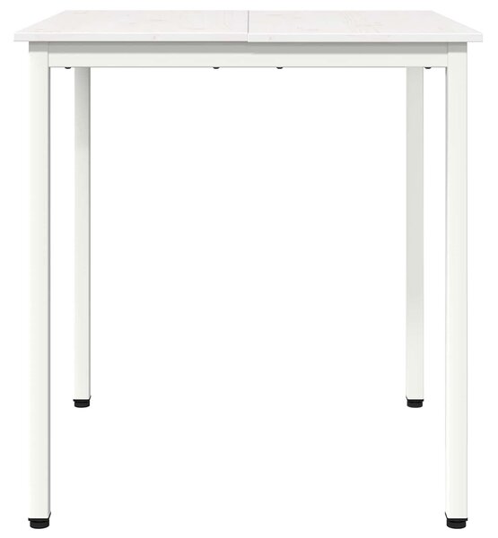 VidaXL Étkezőasztal Fehér 60 x 60 x 75 cm Tömör fenyőfa