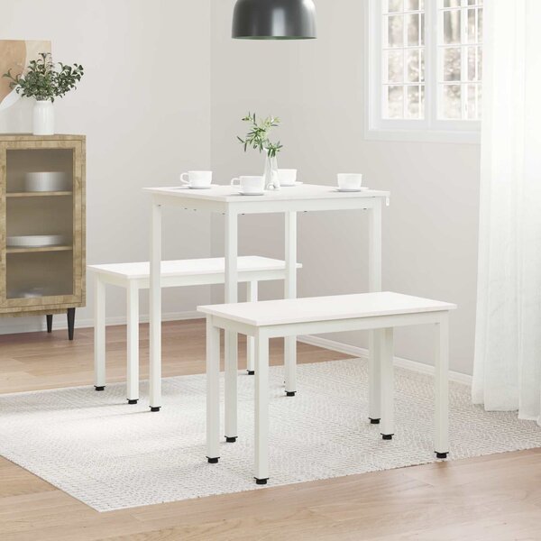 VidaXL Étkezőasztal Fehér 60 x 60 x 75 cm Tömör fenyőfa