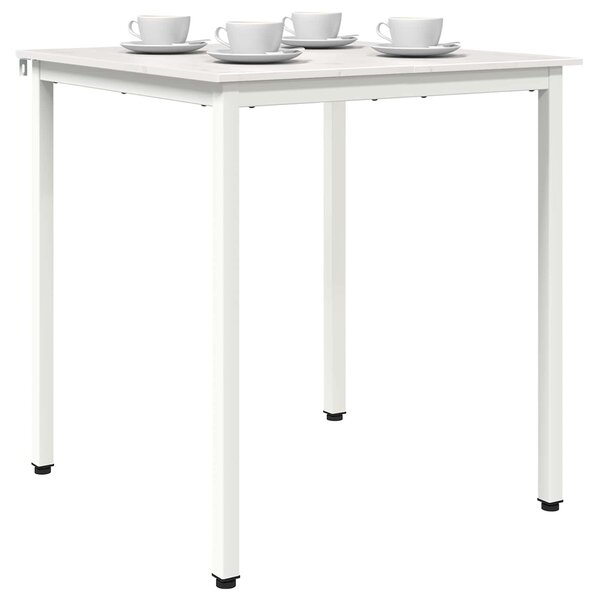 VidaXL Étkezőasztal Fehér 60 x 60 x 75 cm Tömör fenyőfa