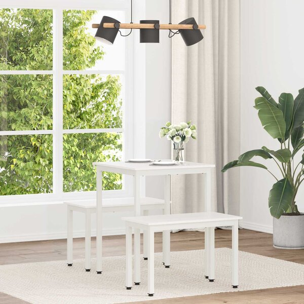 VidaXL Étkezőasztal Fehér 60 x 60 x 75 cm Tömör fenyőfa