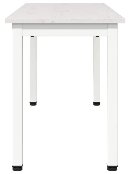 VidaXL Étkezőasztal Fehér 60 x 60 x 75 cm Tömör fenyőfa