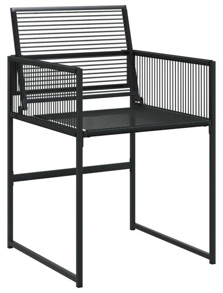 VidaXL Polyrattan Kerti Étkezőgarnitúra - 9 részes - Fekete