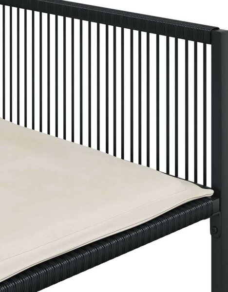 VidaXL Polyrattan Kerti Étkezőgarnitúra - 11 részes - Fekete