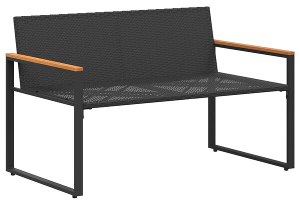 VidaXL pad párnával Fekete és Türkiz 115 x 65 x 72 cm Rattan