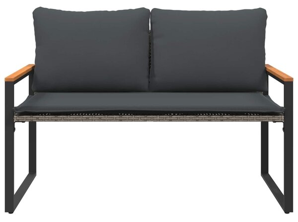 VidaXL pad párnával Szürke és sötétszürke 115 x 65 x 72 cm Rattan
