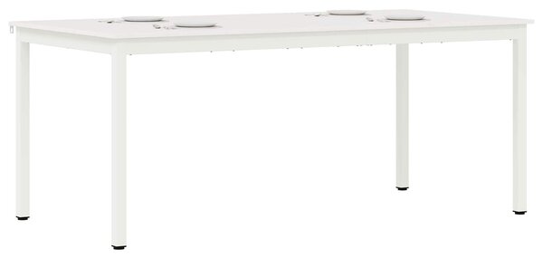 VidaXL Étkezőasztal Fehér 180 x 90 x 75 cm Tömör fenyőfa
