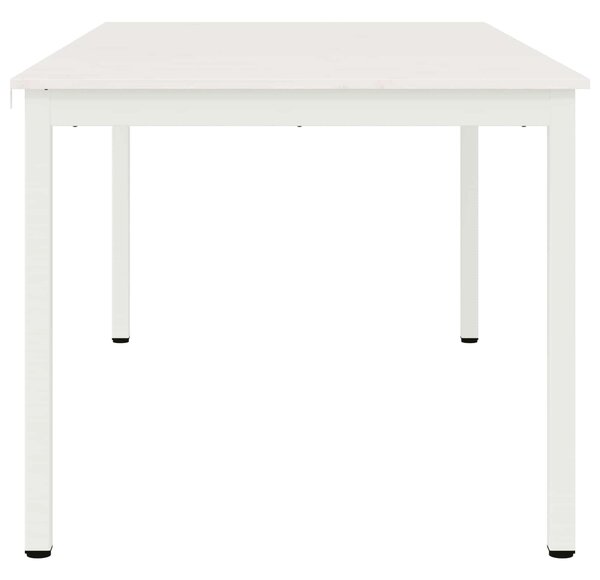 VidaXL Étkezőasztal Fehér 180 x 90 x 75 cm Tömör fenyőfa
