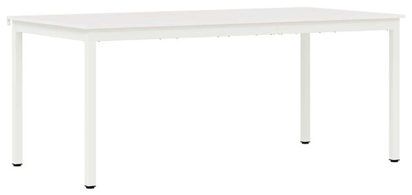 VidaXL Étkezőasztal Fehér 180 x 90 x 75 cm Tömör fenyőfa