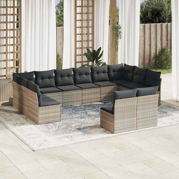 VidaXL Polyrattan Kerti Ülőgarnitúra - 12 részes