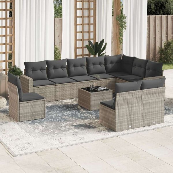 VidaXL Polyrattan Kerti Ülőgarnitúra - 11 részes