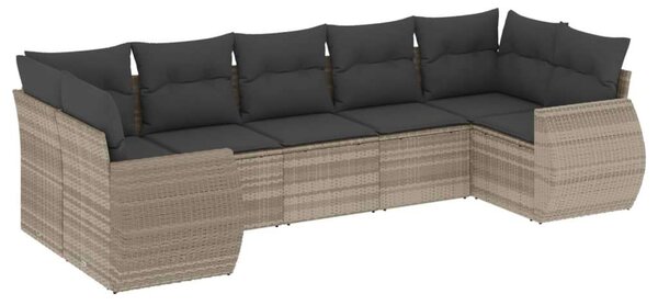 VidaXL Polyrattan Kerti Ülőgarnitúra - 7 részes