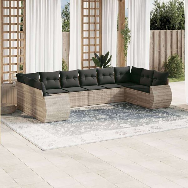 VidaXL Polyrattan Kerti Ülőgarnitúra - 10 részes