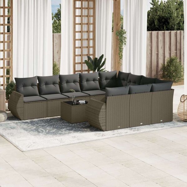 VidaXL Polyrattan Kerti Ülőgarnitúra - 11 részes