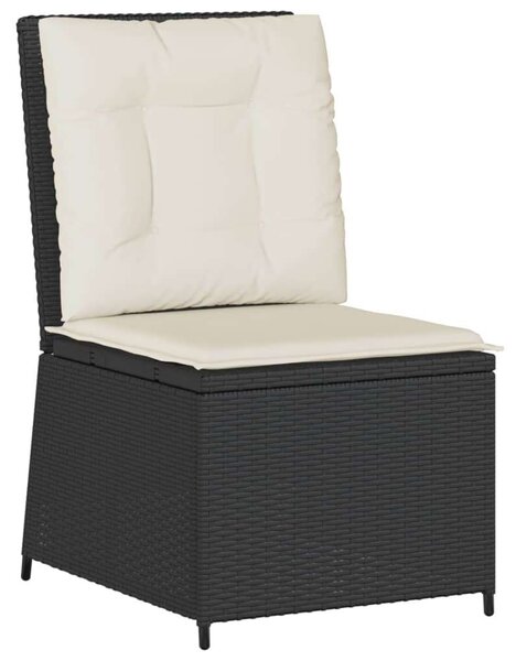 VidaXL 5 részes Kerti Ülőgarnitúra - Fekete Polyrattan
