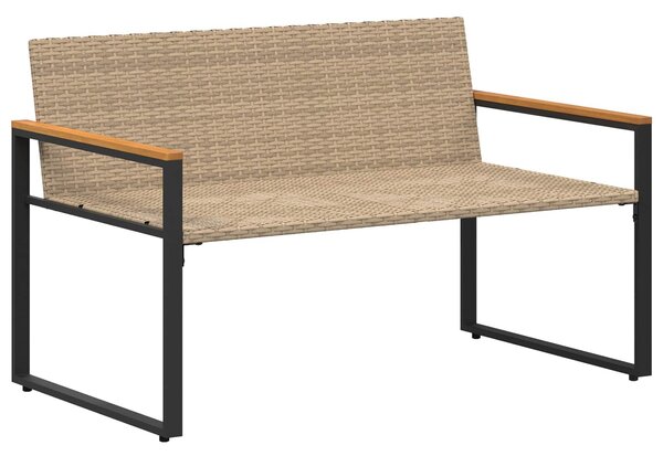 VidaXL pad párnával Beige és Krémszínű 115 x 65 x 72 cm Rattan