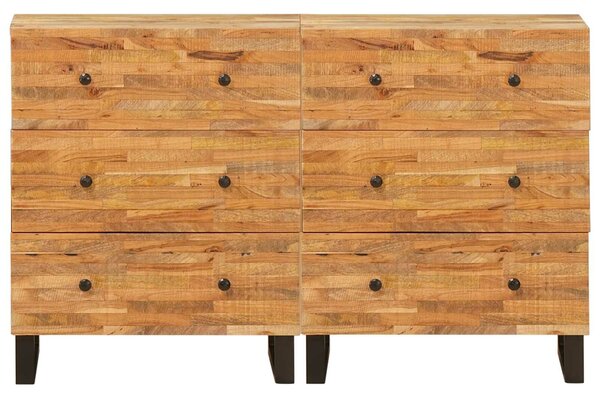 VidaXL Széf 2 db 60 x 33 x 75 cm Tömör Mangófát Barna