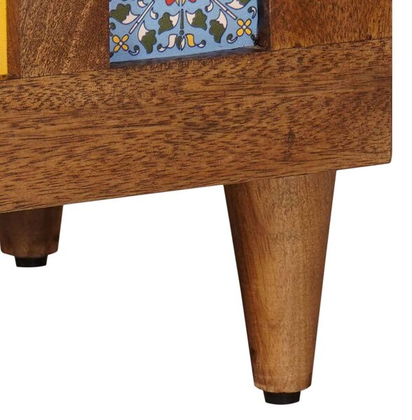 VidaXL Éjjeliszekrény fiókkal Barna 50 x 33 x 62 cm Tömör Mangófát