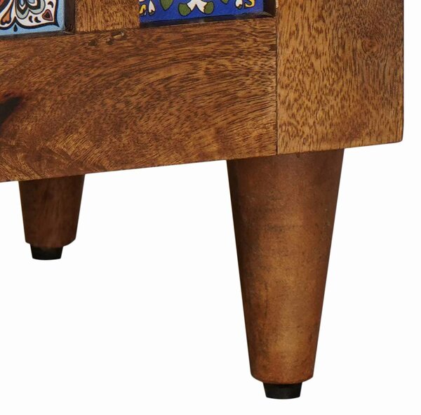 VidaXL Éjjeliszekrény fiókkal Barna 50 x 33 x 60 cm Tömör Mangófát