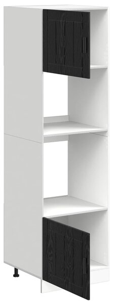 VidaXL Konyhaszekrény Fekete tölgy 60 x 57 x 207 cm Faanyag