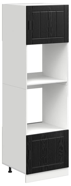 VidaXL Konyhaszekrény Fekete tölgy 60 x 57 x 207 cm Faanyag