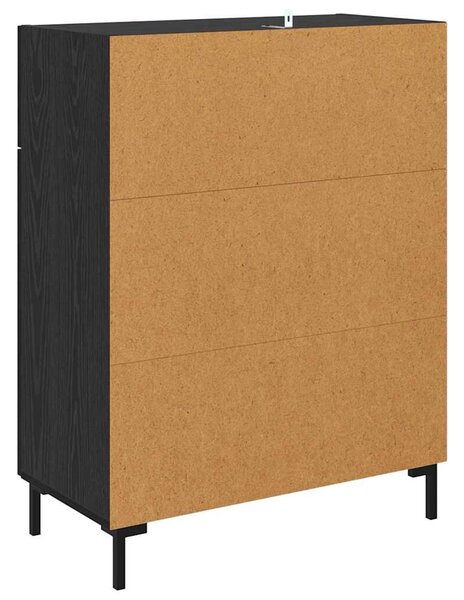 VidaXL Széf Fekete tölgy 69,5 x 34 x 90 cm Szerelt Fa