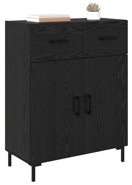 VidaXL Széf Fekete tölgy 69,5 x 34 x 90 cm Szerelt Fa
