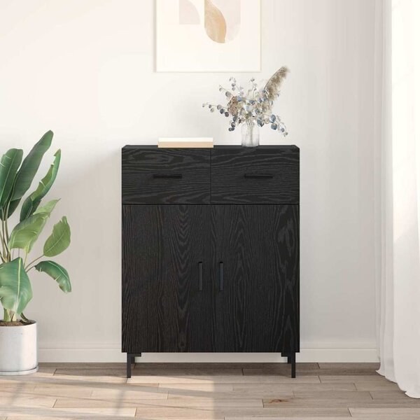 VidaXL Széf Fekete tölgy 69,5 x 34 x 90 cm Szerelt Fa