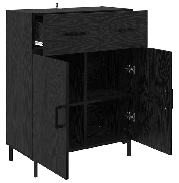 VidaXL Széf Fekete tölgy 69,5 x 34 x 90 cm Szerelt Fa