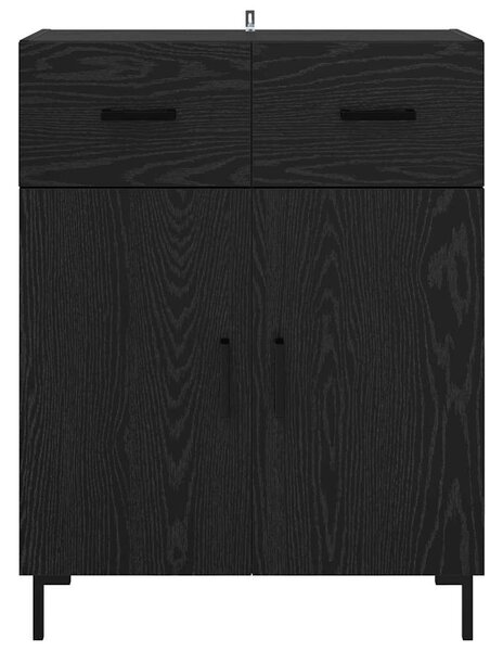 VidaXL Széf Fekete tölgy 69,5 x 34 x 90 cm Szerelt Fa