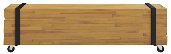 VidaXL TV állvány Barna 110 x 30 x 30 cm Tömör Teakfa