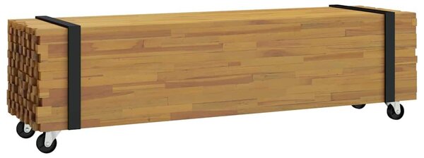 VidaXL TV állvány Barna 110 x 30 x 30 cm Tömör Teakfa