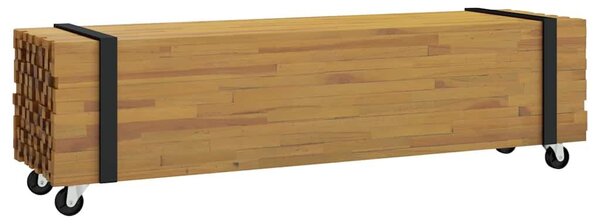 VidaXL TV állvány Barna 110 x 30 x 30 cm Tömör Teakfa