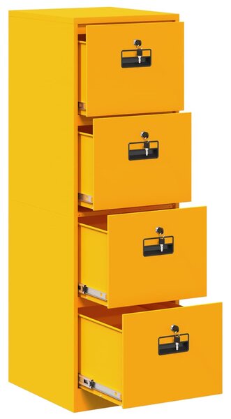 VidaXL Irattároló Szekrény 2 pcs Mustár sárga 44 x 50 x 106.5 cm