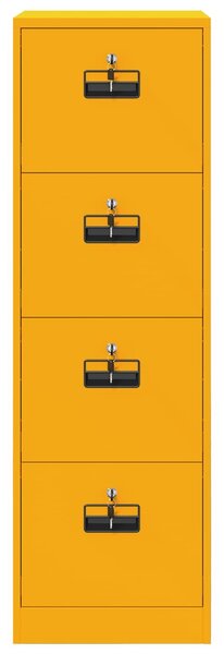 VidaXL Irattároló Szekrény 2 pcs Mustár sárga 44 x 50 x 106.5 cm