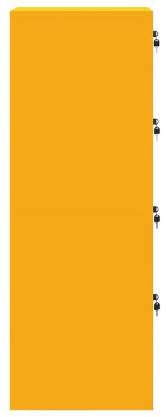 VidaXL Irattároló Szekrény 2 pcs Mustár sárga 44 x 50 x 106.5 cm