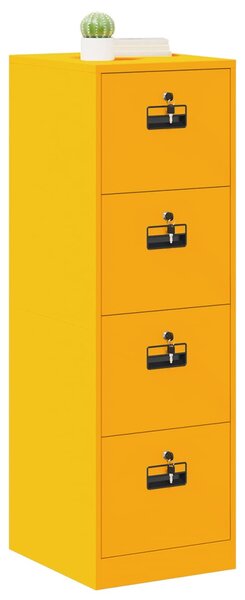 VidaXL Irattároló Szekrény 2 pcs Mustár sárga 44 x 50 x 106.5 cm