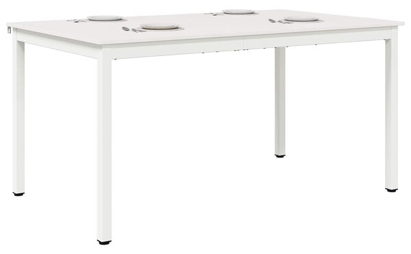 VidaXL Étkezőasztal Fehér 150 x 90 x 75 cm Tömör fenyőfa