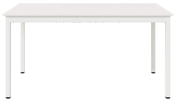 VidaXL Étkezőasztal Fehér 150 x 90 x 75 cm Tömör fenyőfa