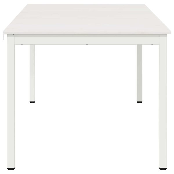 VidaXL Étkezőasztal Fehér 150 x 90 x 75 cm Tömör fenyőfa