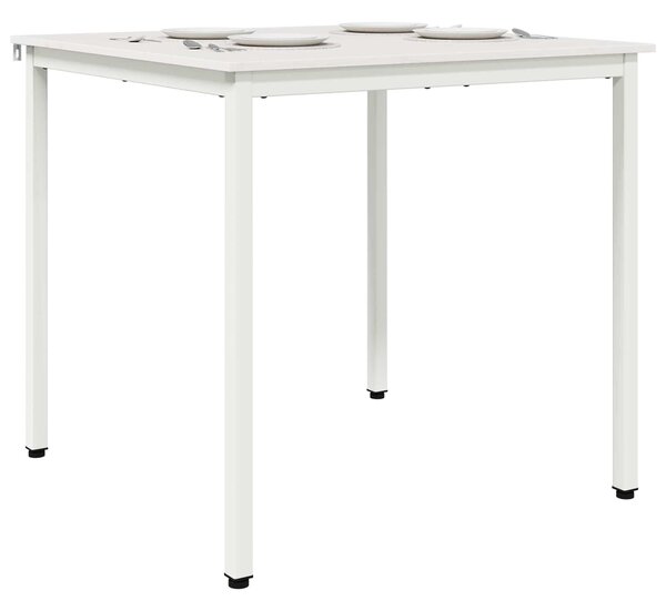 VidaXL Étkezőasztal Fehér 80 x 80 x 75 cm Tömör fenyőfa