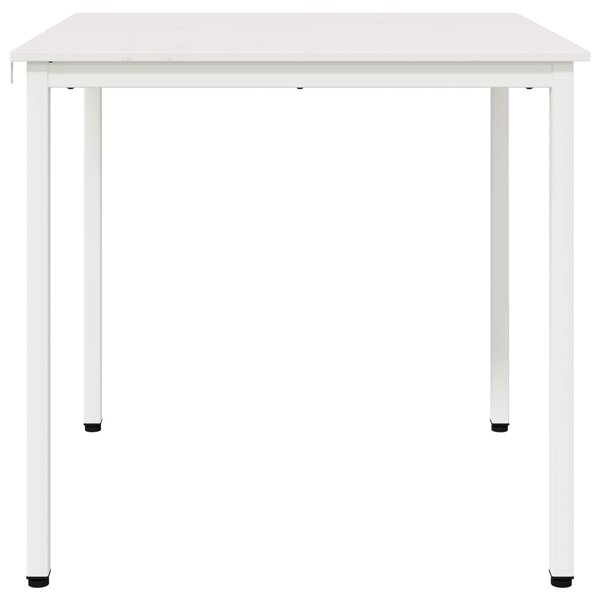VidaXL Étkezőasztal Fehér 80 x 80 x 75 cm Tömör fenyőfa