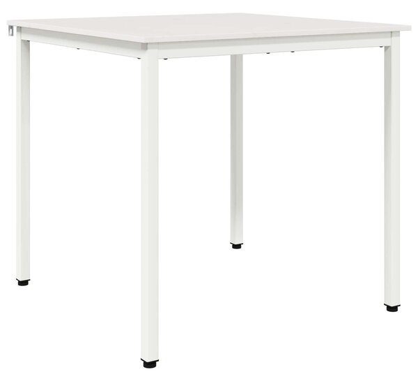 VidaXL Étkezőasztal Fehér 80 x 80 x 75 cm Tömör fenyőfa
