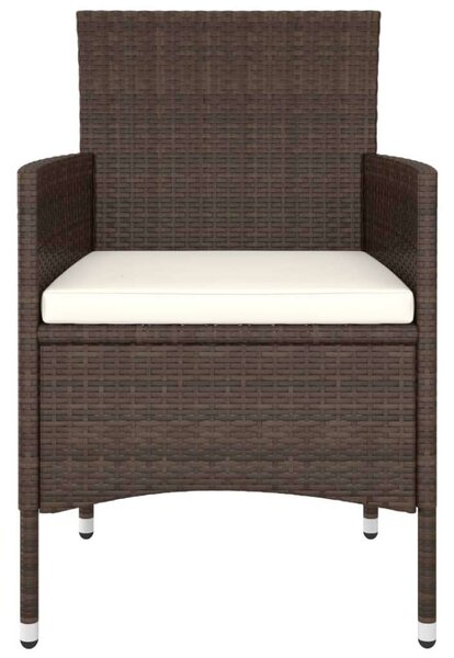 VidaXL 5 részes barna polyrattan kerti ülőgarnitúra