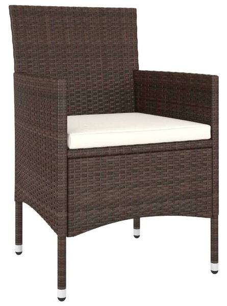 VidaXL 5 részes barna polyrattan kerti ülőgarnitúra