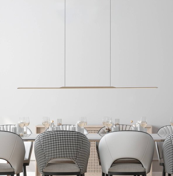 PURE Surface LED lógó lámpa, bronz, 125 cm, alumínium, 3000 K, dimmelhető, Bronz / antik sárgaréz, Nappali / Étkező, Alumínium, Modern