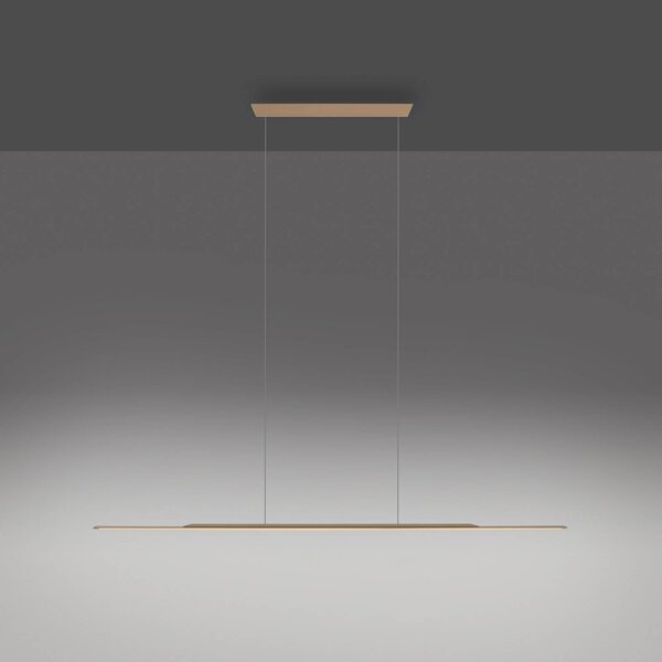PURE Surface LED lógó lámpa, bronz, 125 cm, alumínium, 3000 K, dimmelhető, Bronz / antik sárgaréz, Nappali / Étkező, Alumínium, Modern