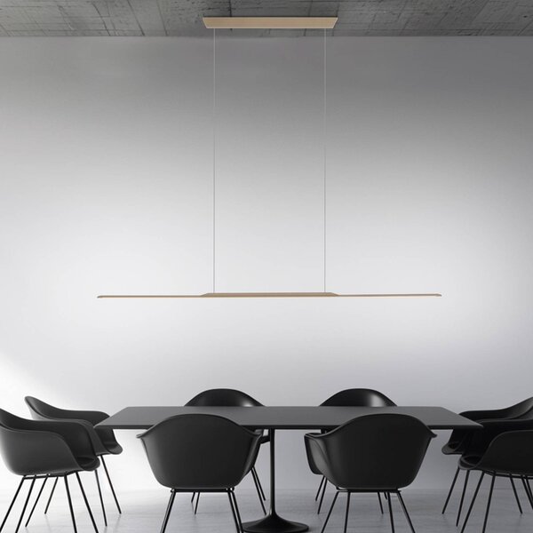 PURE Surface LED lógó lámpa, bronz, 125 cm, alumínium, 3000 K, dimmelhető, Bronz / antik sárgaréz, Nappali / Étkező, Alumínium, Modern