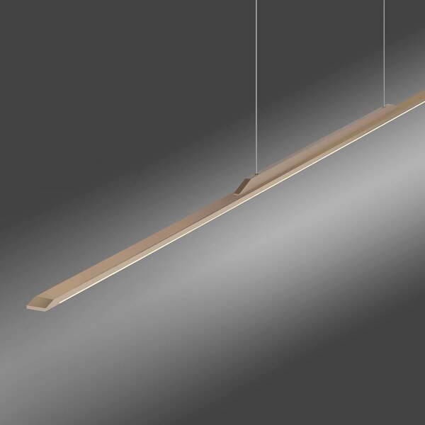 PURE Surface LED lógó lámpa, bronz, 125 cm, alumínium, 3000 K, dimmelhető, Bronz / antik sárgaréz, Nappali / Étkező, Alumínium, Modern