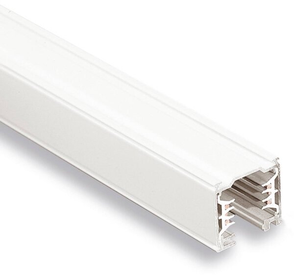 Ivela 3-fázisú áramvezető sín LKM QUADRO DALI, fehér, 300 cm, dimmelhető, Fehér / opál, Alumínium